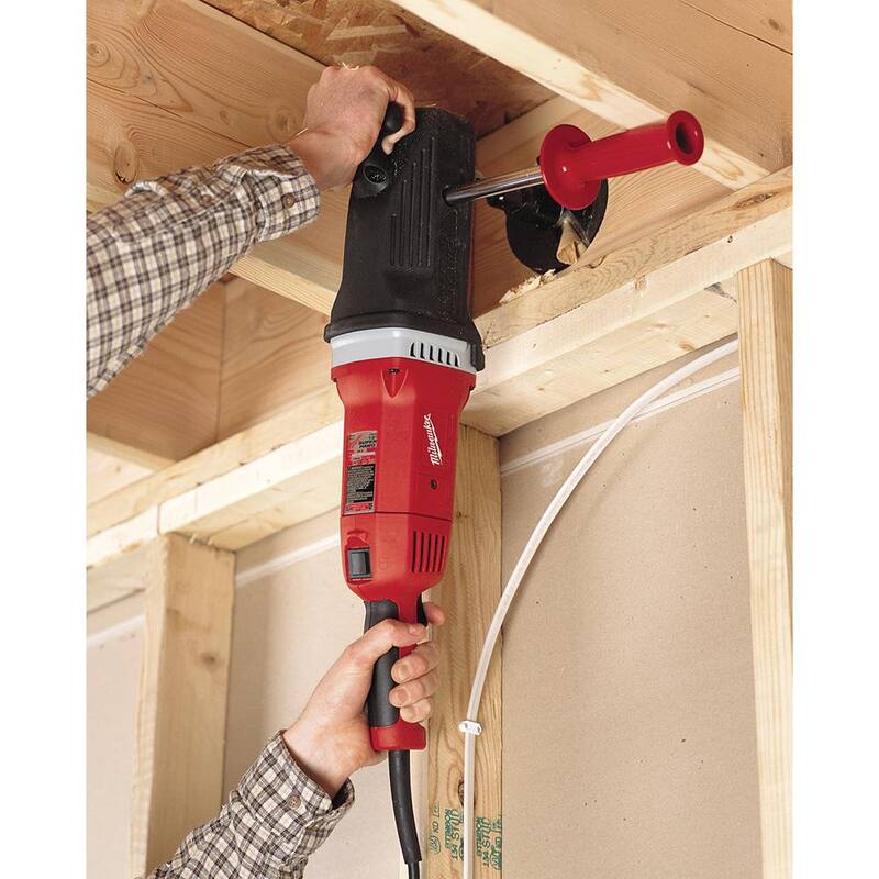 Milwaukee 13 Amperios con cable 1/2 pulgadas Super Hawg Hole Hawg Taladro de ángulo recto - 1680-20