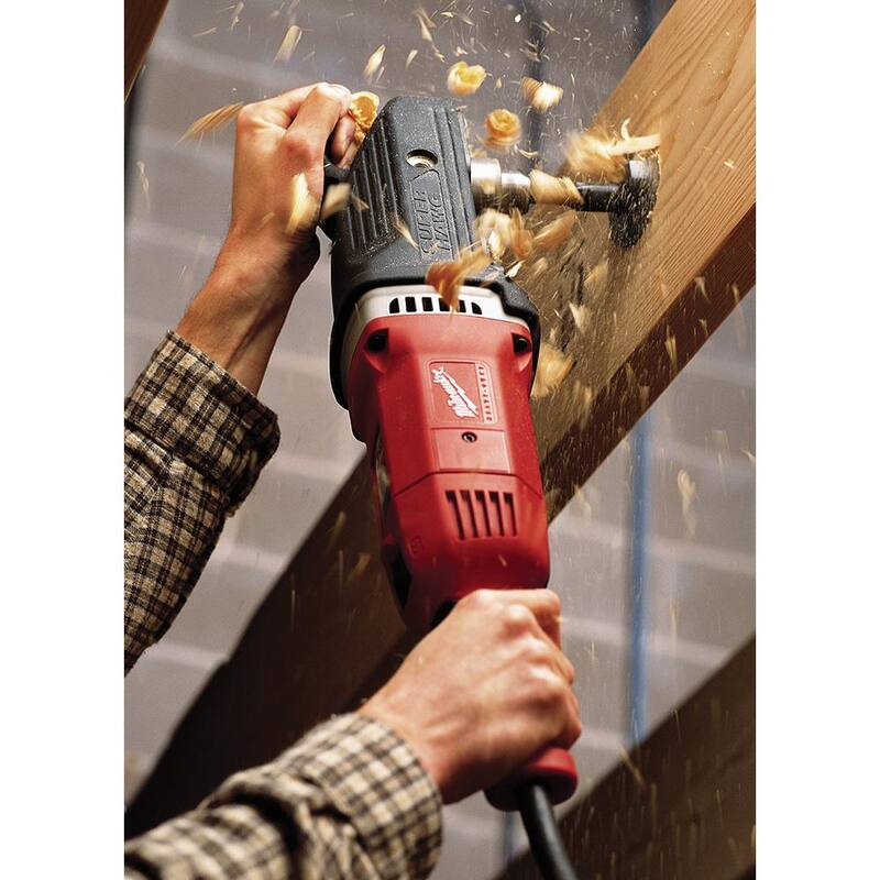 Milwaukee 13 Amperios con cable 1/2 pulgadas Super Hawg Hole Hawg Taladro de ángulo recto - 1680-20