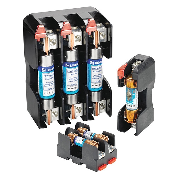 Littelfuse Open Fuse Block, R UL Class, 2 Poles, 0 to 30A Amp Range, 600V AC/DC Volt Rating - LFR60030-2CID