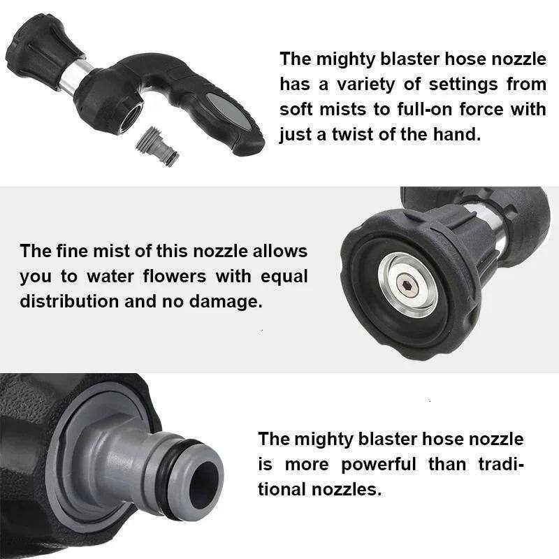 ITOPFOX Universal Pressurized Water Gun Sprayers Hose Blaster Fireman Nozzle for Lawn Garden Watering and Car Washing - HDSA01-1OT197