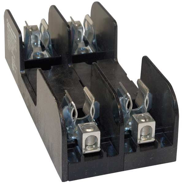 Mersen Open Fuse Block, R UL Class, 2 Poles, 0 to 30A Amp Range, 600V AC/DC Volt Rating - 60357R