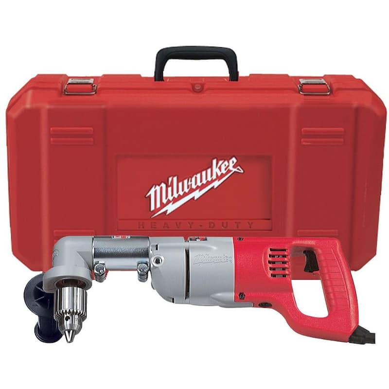 Broca angular derecha con cable de 1/2 pulg. de 7 amperes de Milwaukee con estuche rígido - 3107-6