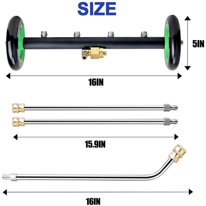 EVEAGE 16 in. Pressure Washer Water Broom for Cleaning Surfaces, female to Male - B89-L7D9