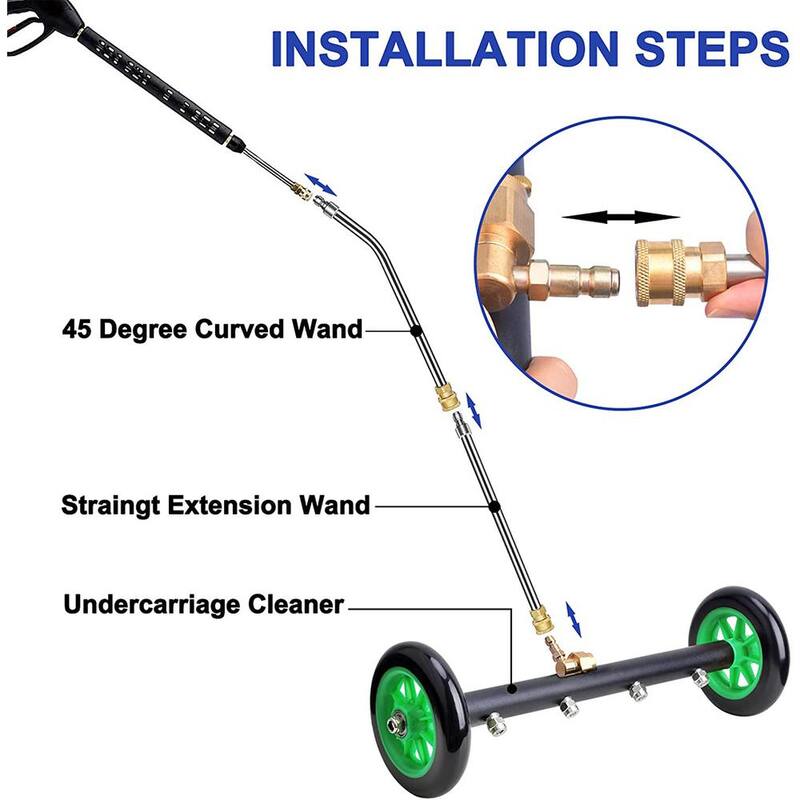 EVEAGE 16 in. Pressure Washer Water Broom for Cleaning Surfaces, female to Male - B89-L7D9
