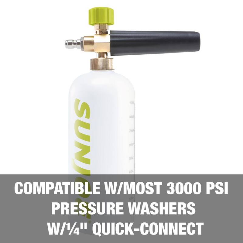 Sun Joe 34 oz. Foam Cannon for SPX Series Electric Pressure Washers with Adjustable Spray Nozzle - SPX-FC34-PRO
