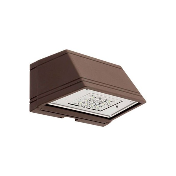 Hubbell Lighting Hubbell TRP1 GeoPak Outdoor Wallpack w/ Photocontrol, 15W, 1500L, 4000K, Type 3 Dist, Dk Bronze - TRP1-12L-15-4K7-3-U-DB-PCU