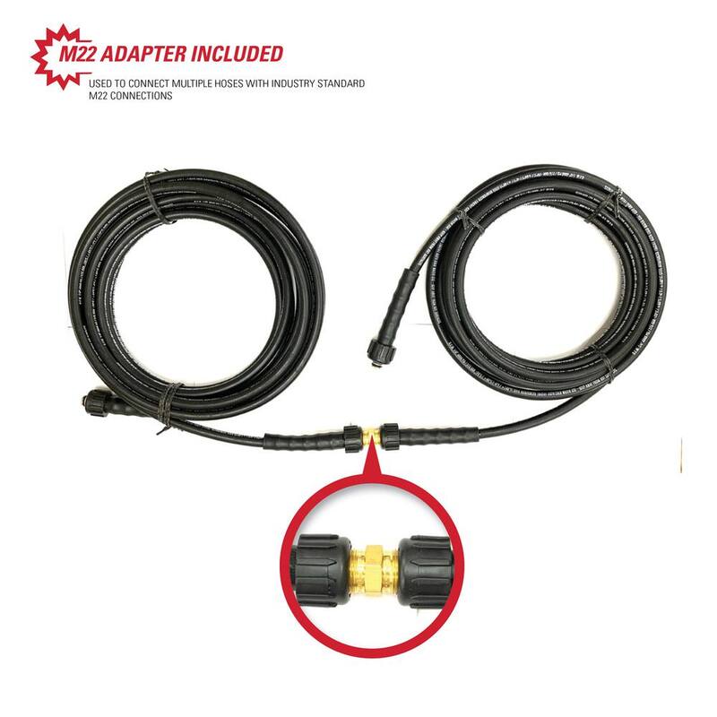 SIMPSON Santoprene 1/4 in. x 25 ft. Hose Attachment for 4000 PSI Pressure Washers - 41182