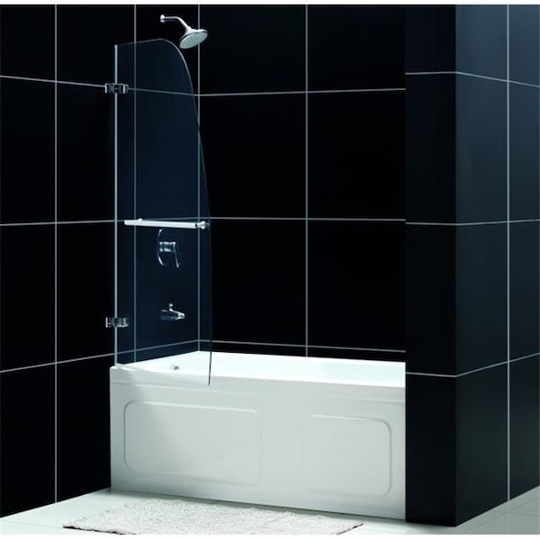 Dreamline DreamLine SHDR-3534586-04 DreamLine AQUA UNO 34 x 58 Single Panel Hinged Tub Door - SHDR-3534586-04