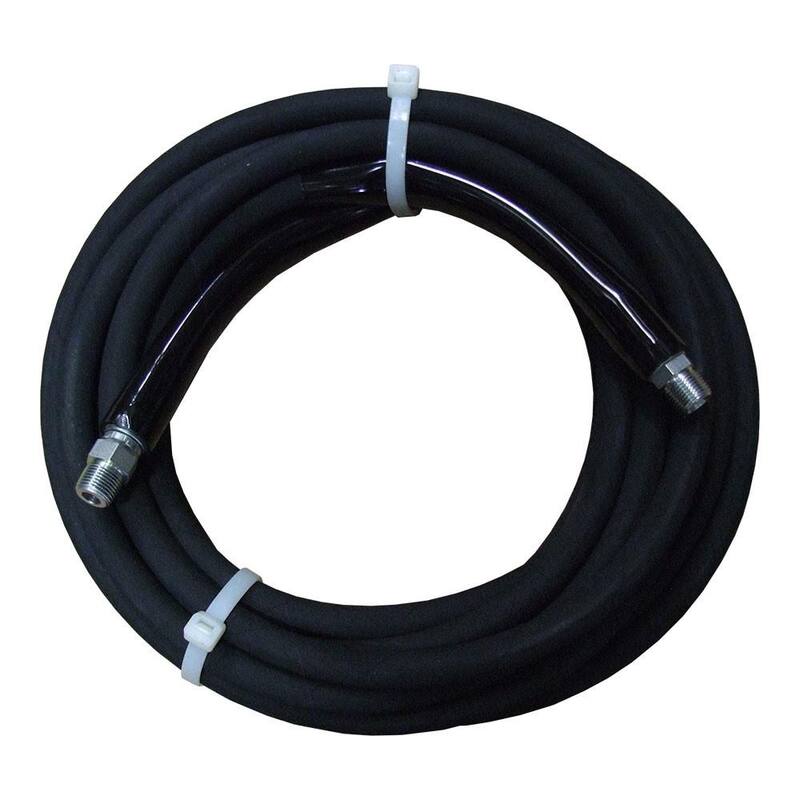 JGB 3/8 in. x 25 ft. Black Pressure Washer Hose Rated 4000 PSI - 718996