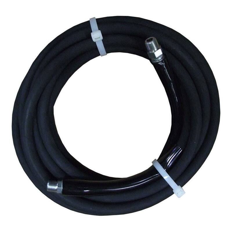 JGB 3/8 in. x 25 ft. Black Pressure Washer Hose Rated 4000 PSI - 718996