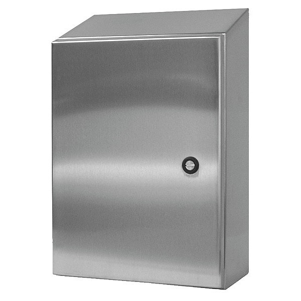Wiegmann 304 Stainless Steel Electrical Enclosures, 20 in H, 8 in D, 20 in W, NEMA 4, 4X, 12, 13, Hinged - N412202008CSSST