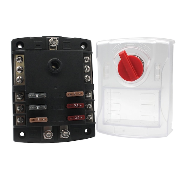 Littelfuse Fuse Block St Ato 6-Way W/Ground Bus - 880027-BP