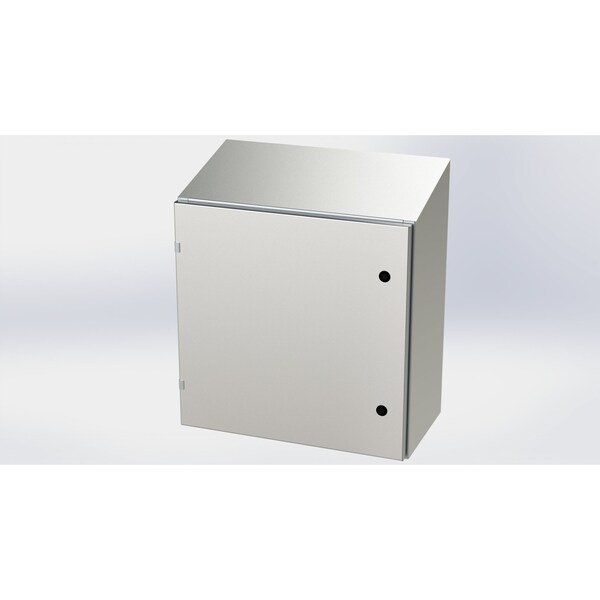 Saginaw Control & Engineering 304 Stainless Steel Electrical Enclosures, 24 in H, 12 in D, 24 in W, NEMA 3R, 4, 4X, 12, 13 - SCE-24EL2412SSST