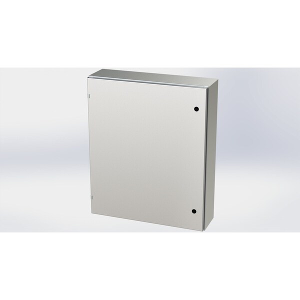 Saginaw Control & Engineering 304 Stainless Steel Electrical Enclosures, 36 in H, 8 in D, 30 in W, NEMA 3R, 4, 4X, 12, 13, Hinged - SCE-36EL3008SSLP
