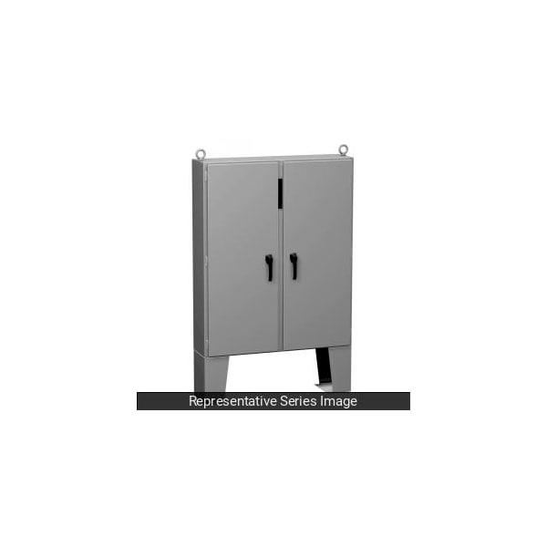 Hammond Steel Electrical Enclosures, 72.13 in H, 12.13 in D, 60.88 in W, NEMA 12, Lift Off Hinged - 2UDCP726112FFTC
