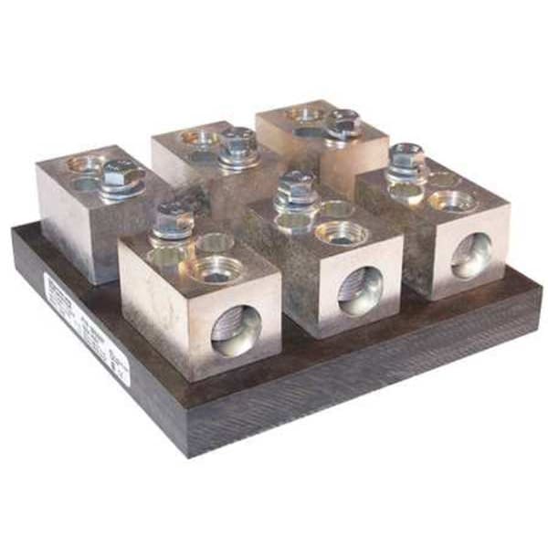 Mersen Open Fuse Block, T UL Class, 3 Poles, 101 to 200A Amp Range, 300V AC/DC Volt Rating - 32033T