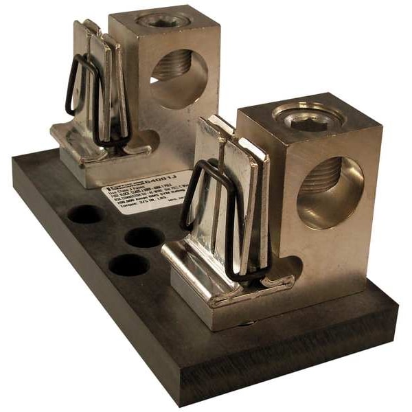 Mersen Open Fuse Block, J UL Class, 1 Poles, 201 to 400A Amp Range, 600V AC/DC Volt Rating - 64001J