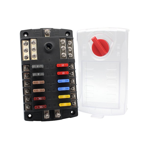 Littelfuse Fuse Block St Ato 12-Way W/Ground Bus - 880028-BP