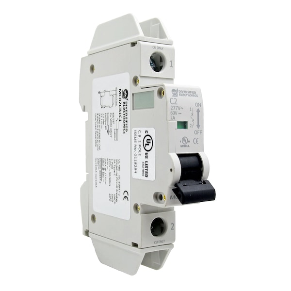 Atc Diversified Electronics Miniature Circuit Breaker, MCB Series, 15A, 1 Pole, D Curve - MCB15CB1D1