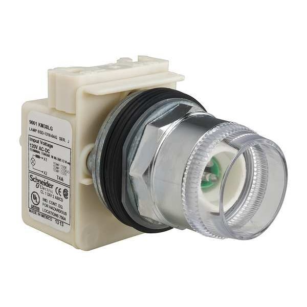 Schneider Electric Operador de botón pulsador iluminado, 30 mm, verde - 9001K1L38LG