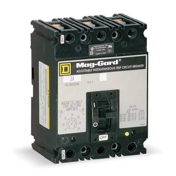 Square D Molded Case Circuit Breaker, LAL Series, 400A, 3 Pole, 600V AC, 42kA at 240V AC - LAL3640036M