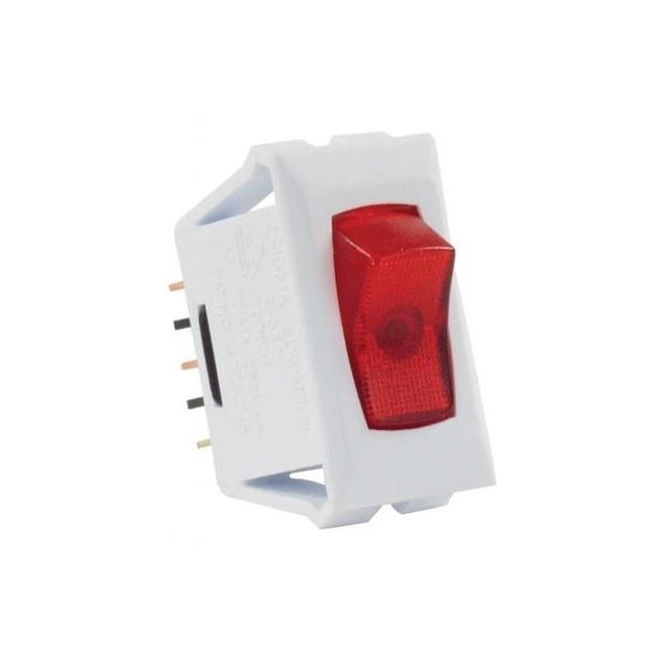 Productos Jr INTERRUPTOR ILUMINADO DE 12V ON/OFF, ROJO/BLANCO - 12505