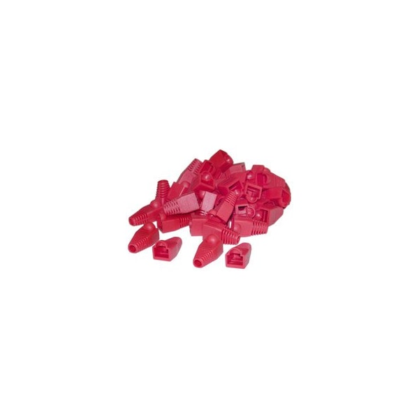 Swe-Tech 3C RJ45 Strain Relief Boots, Red, 50PK - FWTSR-8P8C-RD