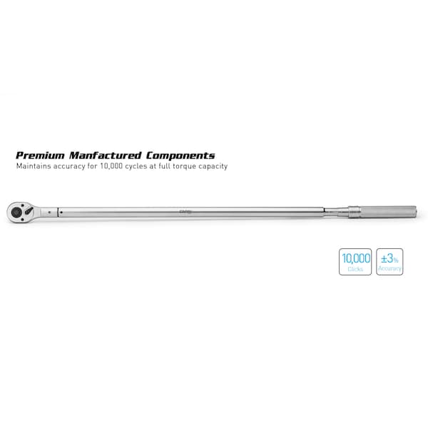 Capri Tools 3/4 in Drive Industrial Torque Wrench, 110-550 ft.-lb. - CP31203