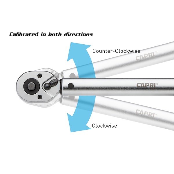 Capri Tools 3/4 in Drive Industrial Torque Wrench, 110-550 ft.-lb. - CP31203
