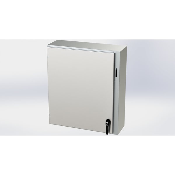 Saginaw Control & Engineering 304 Stainless Steel Electrical Enclosures, 36 in H, 10 in D, 31.38 in W, NEMA 3R, 4, 4X, 12, 13 - SCE-36XEL3110SSLP