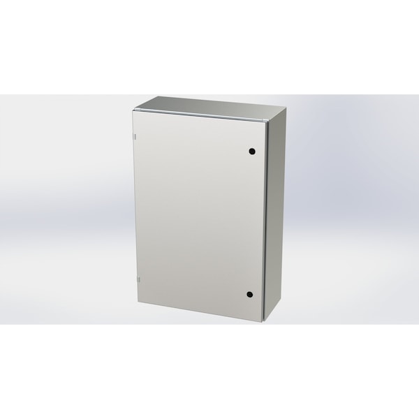 Saginaw Control & Engineering 304 Stainless Steel Electrical Enclosures, 36 in H, 10 in D, 24 in W, NEMA 3R, 4, 4X, 12, 13 - SCE-36EL2410SSLP