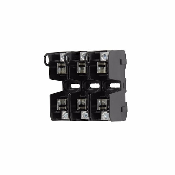 Eaton Bussmann Finger Safe Fuse Block, J UL Class, 3 Poles, 0 to 30A Amp Range, 600V AC/DC Volt Rating - JM60030-3CR