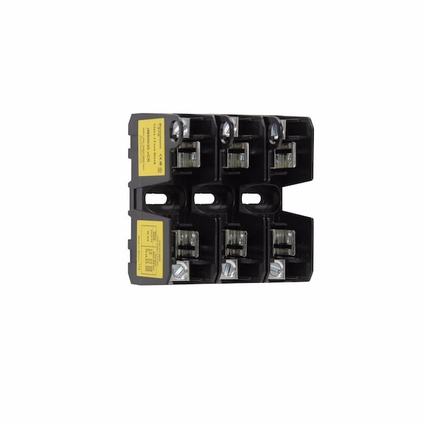 Eaton Bussmann Finger Safe Fuse Block, J UL Class, 3 Poles, 0 to 30A Amp Range, 600V AC/DC Volt Rating - JM60030-3CR
