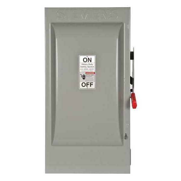 Interruptor de seguridad Siemens con fusible, de uso rudo, 600V AC, 3PST, 200 A, NEMA 4 - HF364SS