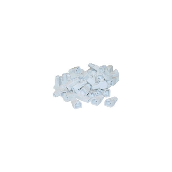 Swe-Tech 3C RJ45 Strain Relief Boots, White, 50PK - FWTSR-8P8C-WH