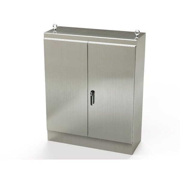 Saginaw Control & Engineering 304 Stainless Steel Electrical Enclosures, 60 in H, 18 in D, 48 in W, NEMA 3R, 12, 13, Hinged - SCE-604818SSFSD