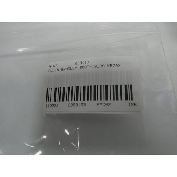 Interruptor selector iluminado de 3 posiciones Allen Bradley 120V-AC - 800T-16JA91KB7AX
