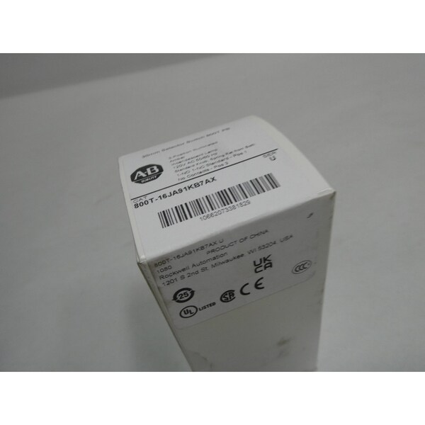 Interruptor selector iluminado de 3 posiciones Allen Bradley 120V-AC - 800T-16JA91KB7AX