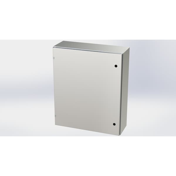 Saginaw Control & Engineering 316 Stainless Steel Electrical Enclosures, 36 in H, 10 in D, 30 in W, NEMA 3R, 4, 4X, 12, 13 - SCE-36EL3010SS6LP