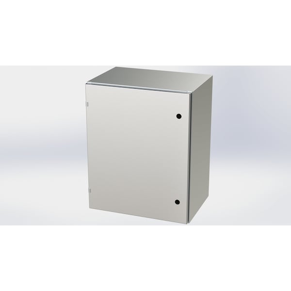 Saginaw Control & Engineering 304 Stainless Steel Electrical Enclosures, 30 in H, 16 in D, 24 in W, NEMA 3R, 4, 4X, 12, 13 - SCE-30EL2416SSLP