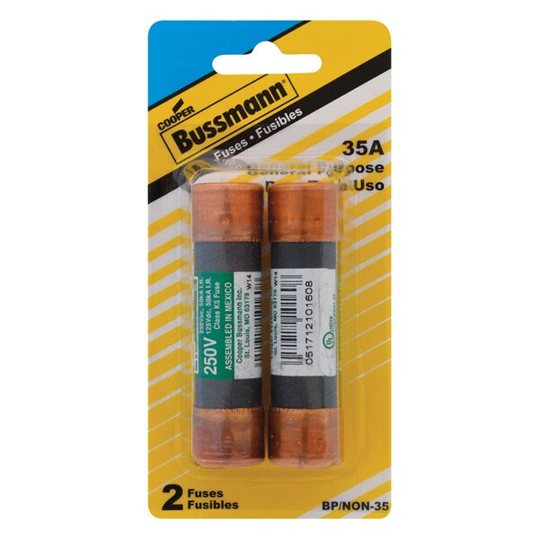 Eaton Bussmann Automotive Fuse, NON Series, 35A, 125V DC - BP/NON-35
