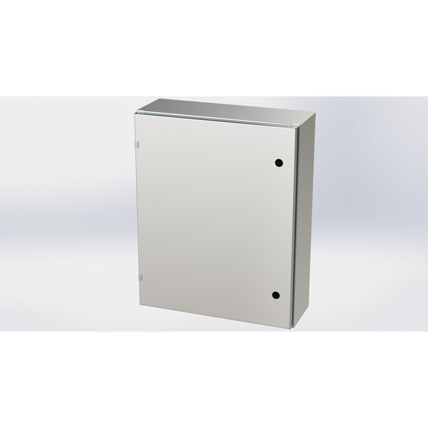 Saginaw Control & Engineering 304 Stainless Steel Electrical Enclosures, 30 in H, 8 in D, 24 in W, NEMA 3R, 4, 4X, 12, 13, Hinged - SCE-30EL2408SSLP