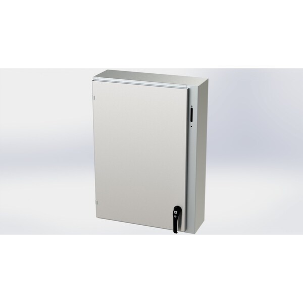 Saginaw Control & Engineering 304 Stainless Steel Electrical Enclosures, 36 in H, 8 in D, 25.38 in W, NEMA 3R, 4, 4X, 12, 13 - SCE-36XEL2508SSLP
