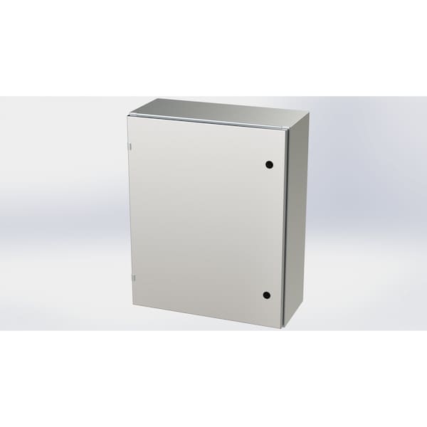 Saginaw Control & Engineering 316 Stainless Steel Electrical Enclosures, 30 in H, 10 in D, 24 in W, NEMA 3R, 4, 4X, 12, 13 - SCE-30EL2410SS6LP