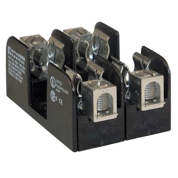 Mersen Open Fuse Block, H; K5 UL Class, 2 Poles, 0 to 30A Amp Range, 250V AC/DC Volt Rating - 20357