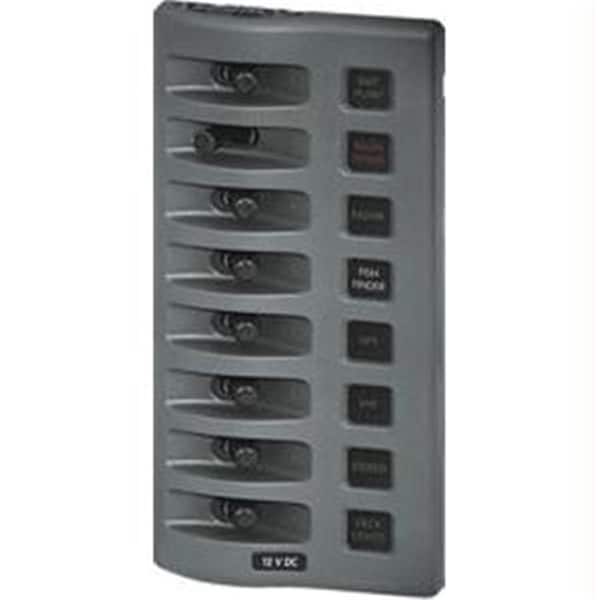 Livewire Blue Sea  WeatherDeck Water Resistant Fuse Panel 8 Position Gray - LI951457