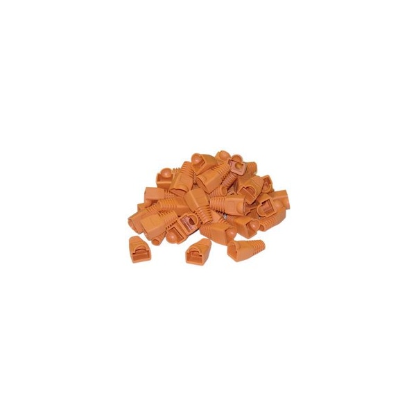 Swe-Tech 3C RJ45 Strain Relief Boots, Orange, 50PK - FWTSR-8P8C-OR