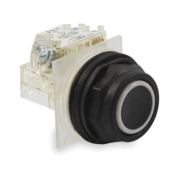 Botón pulsador no iluminado de Schneider Electric, 30 mm, 1NC, negro - 9001SKR1BH6