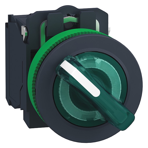 Schneider Electric SelectorSwitch, Iluminado, 2 posiciones, 30mm, Verde - XB5FK123M5