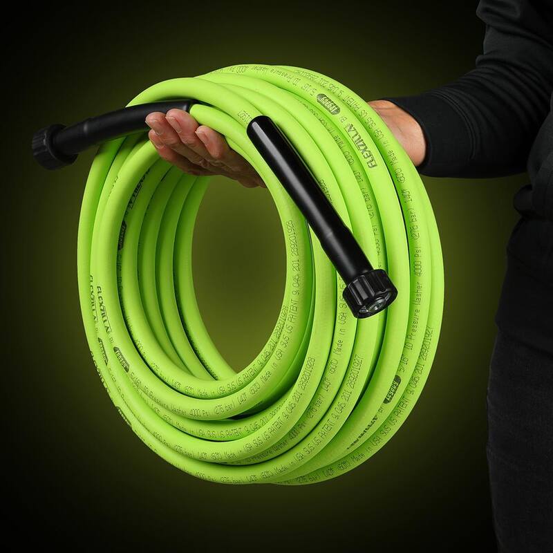 Flexzilla 5/16 in. x 25 ft. 3100 PSI Pressure Washer Hose with M22 Fittings - HFZPW3525M